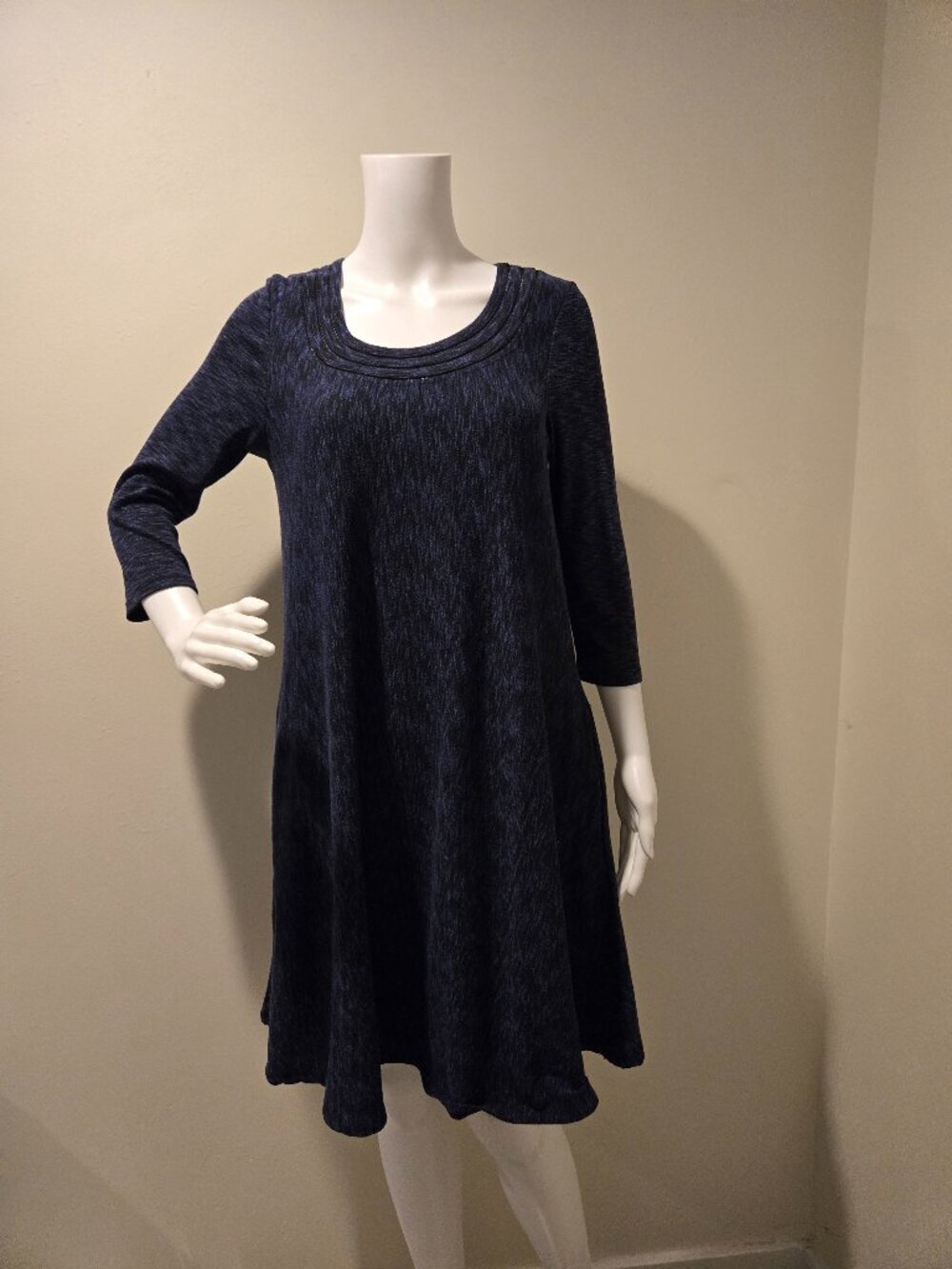 Saturday Sunday Anthropologie Narva Swing Dress Navy Blue S